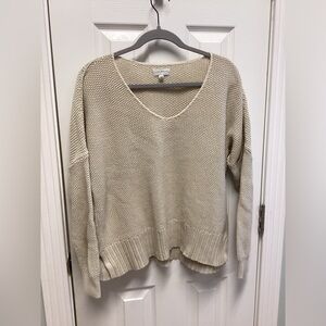 Lucky Brand slouchy knitted neutral color women’s M sweater simple living